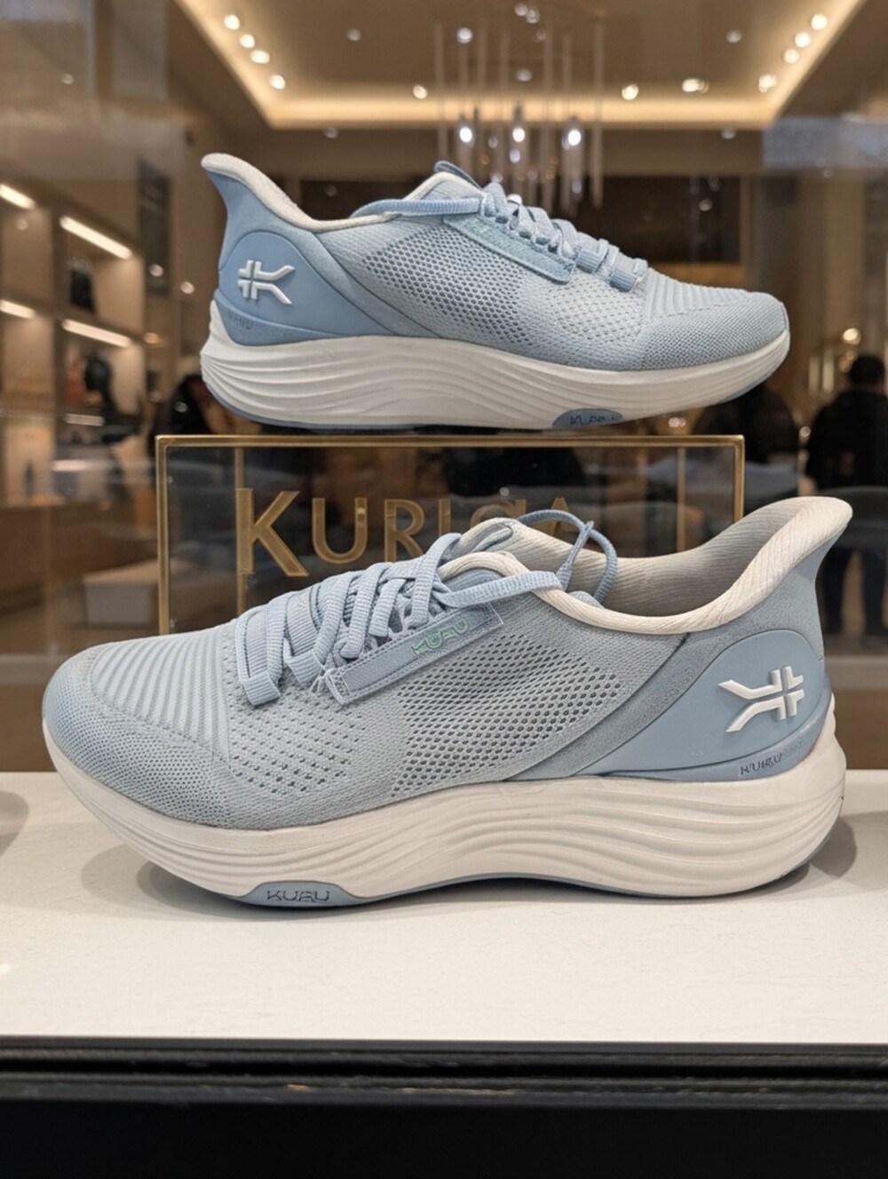 KURU Cloud Atom 2 Women's Blue & White Athletic Walking Shoes Plantar Fascitis
